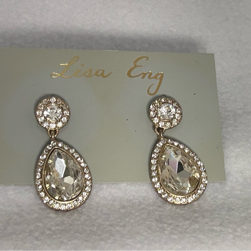 Gold and Silver Teardrop Earrings